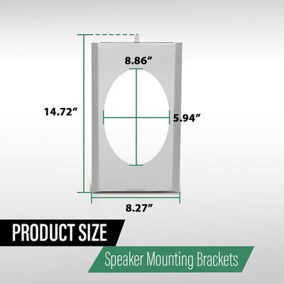 Solid Spare Behind Seat Speaker Brackets Fit For 73-87 Chevy C10 Square Body 6??9 Speakers