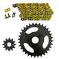 Solid Spare Yellow 520x60 Drive Chain & 12/32 Sprockets for Polaris RZR 170 fits 2009-2016