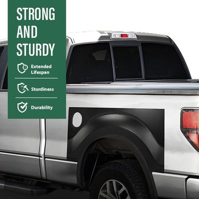 Solid Spare Rear Wheel Arch Quarter Panel Fits 2009-2014 Ford F-150 F150 W/O Molding Holes