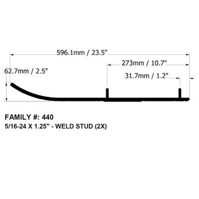 Solid Spare Bottom Line 6" Carbides for Ski-Doo many 1995-2003 Formula & Touring SEE LIST