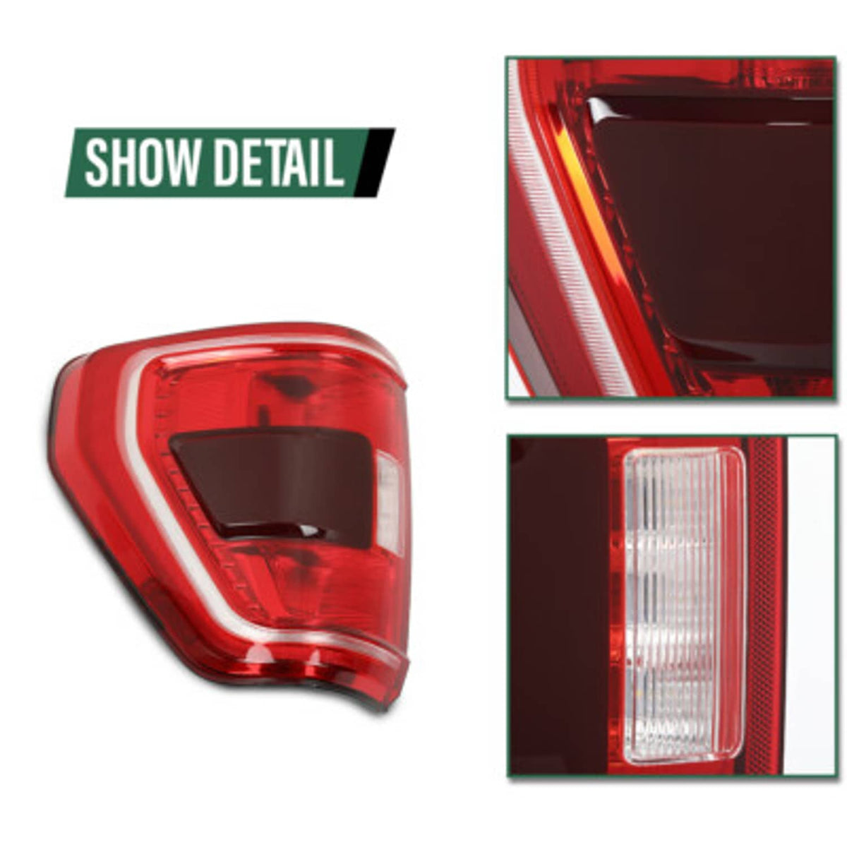 Solid Spare Fit For 2021-2023 Ford F-150 XLT w/ Blind Spot TaiL Light Brake Lamp Left Side