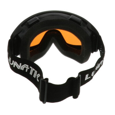 Lunatic Motocross ATV MX Goggles Adult Dual Lens - Black with Amber Lens