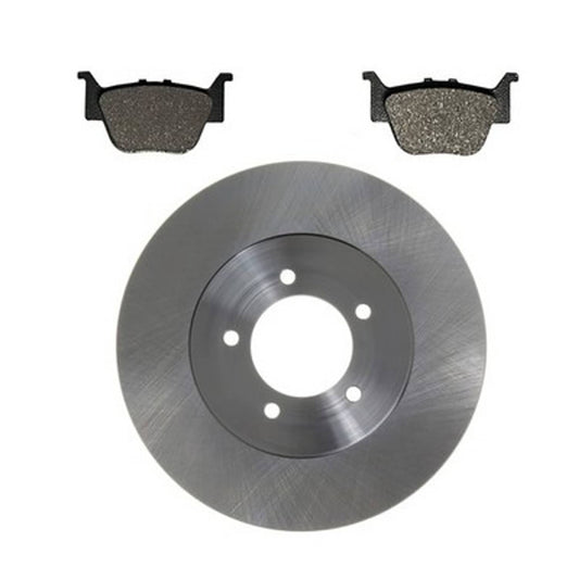 Solid Spare Rear Disc Brake Rotor & Semi-Metallic Pads for Honda Rincon 680 4x4 2006-2023