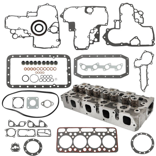 Solid Spare Complete Cylinder Head & Gasket For Holland Skid Steer L555 L553 Kubota V1902