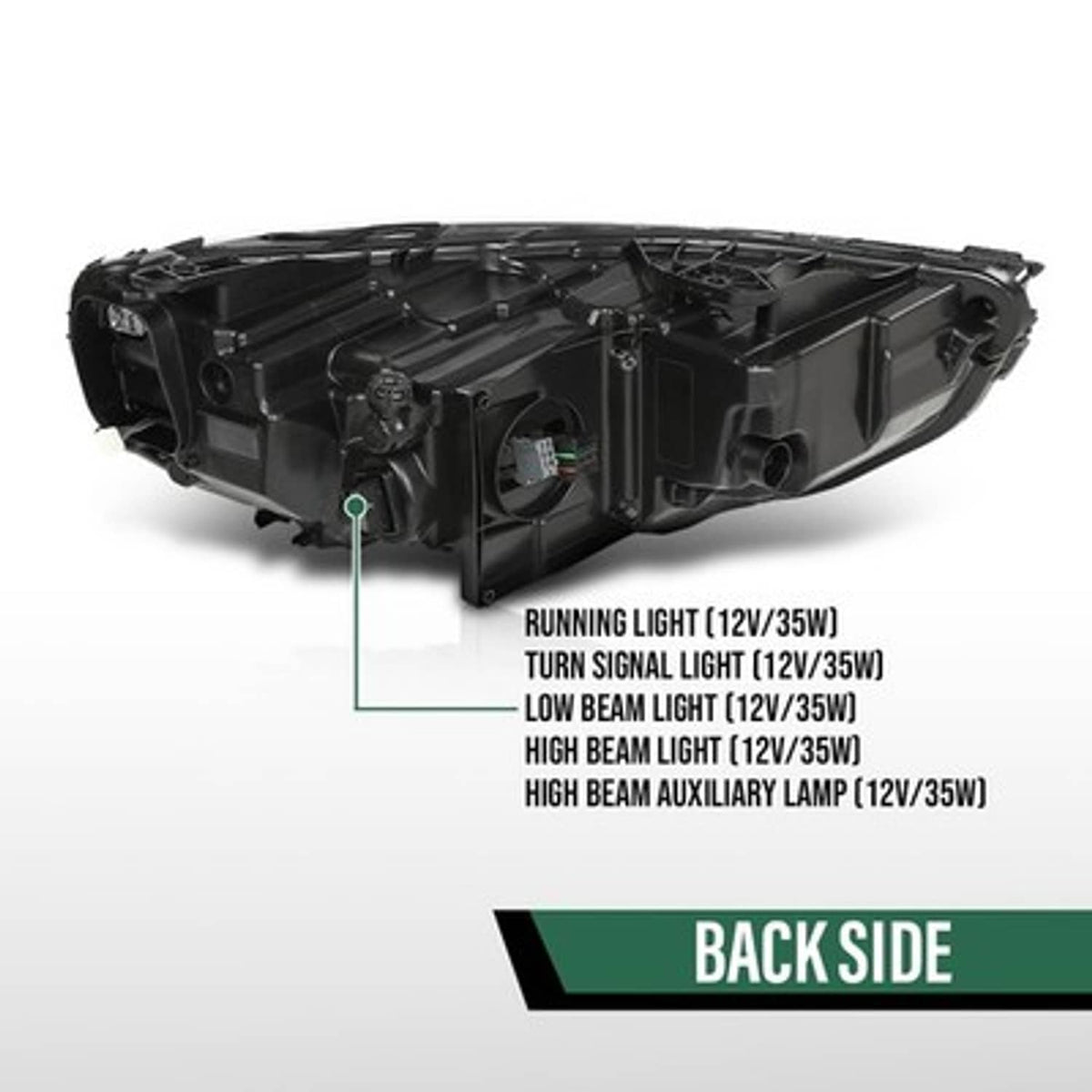 Solid Spare Full LED Headlight Assembly Left Fit For 2018-2020 Buick Regal w/o LED Module