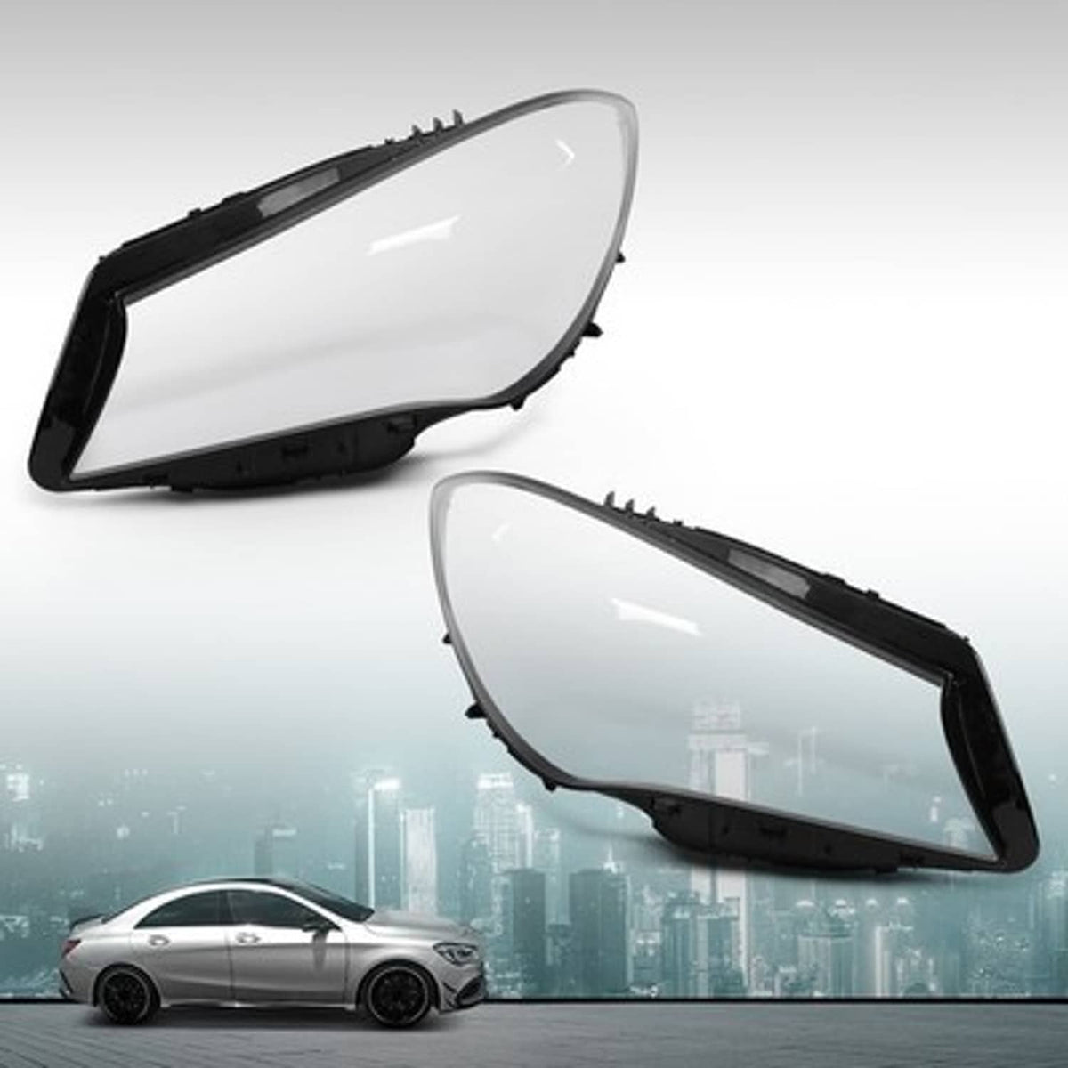Solid Spare Headlight Replacement Lens Fit For Mercedes Benz W117 CLA250 CLA45 AMG 2016-2019