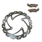 Solid Spare Front Wave Disc Brake Rotor & Brake Pads for Suzuki RM-Z250 2004 2005 2006