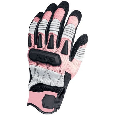 Solid Spare Women's Castle Blast Gloves Motorcycle Riding Street Bike Ladies - Pink Medium