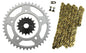 Solid Spare Gold 525x122 O-Ring Chain & 17/41 Sprockets for Honda Shadow ACE 750 1998-2003