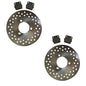 Solid Spare 2 Front Disc Brake Rotors & Brake Pads for Honda TRX300EX & TRX300X Sportrax