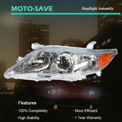 Solid Spare Headlight For Toyota Camry LE XLE 2010-11 Headlamps Driver/LH Side Clear Housing