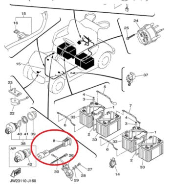 Forward Reverse Switch For Yamaha G22, G29, Drive Golf Carts # JU2-H2917-00-00