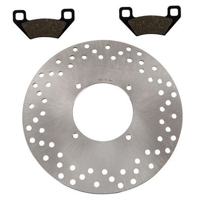 Solid Spare Rear Brake Rotor & Semi-Metallic Pads for Arctic Cat 650 & 700 MudPro 2010-2019