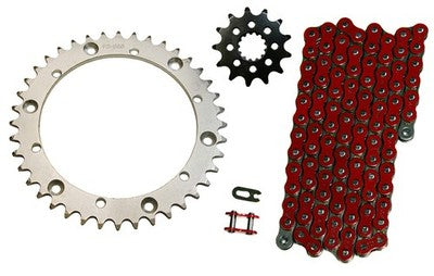 Solid Spare Red 520x92 Drive Chain & 13/40 Sprockets for Yamaha Raptor 660 2001-2005