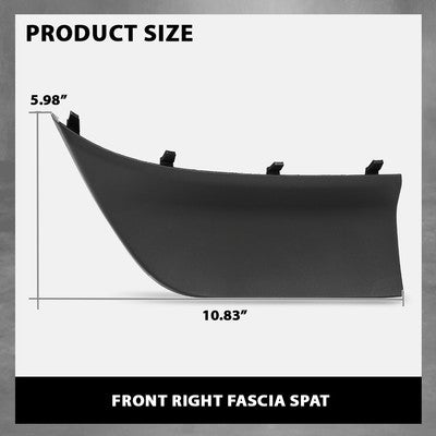 Solid Spare Fit For 2021-2024 Jeep Grand Cherokee L Front Right Side Fascia Spat 68421752AB
