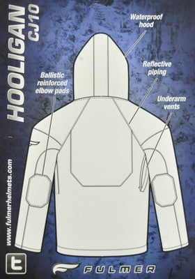 Solid Spare Men's Fulmer CJ10 Hooligan Jacket Motorcycle Coat Waterproof Soft Shell Small