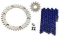 Solid Spare Blue 520x98 O-Ring Drive Chain & 13/40 Sprockets for Yamaha Warrior 1989-2004