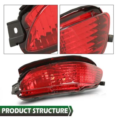 Solid Spare Rear Right Side Marker Bumper Light Lamp Red Fit For 04-09 Lexus RX330 RX350