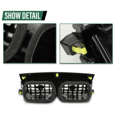 Solid Spare Fit For 2006-2012 Toyota RAV4 55663-42020 Center A/C Air Dash Vents Panel Black