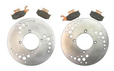 Solid Spare 2 Front Brake Rotors & Semi-Metallic Pads for Can-Am Outlander 650 2006-2012