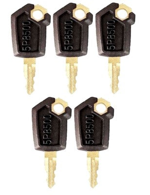 Solid Spare (5) Keys For CAT Caterpillar Heavy Equipment Ignition Key 5P8500