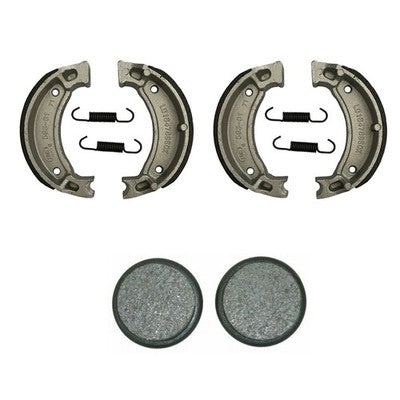 Solid Spare Front Brake Shoes & Rear Brake Pads for Yamaha Moto-4 200 fits 1985-1989 Models