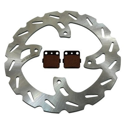 Solid Spare Front Wave Disc Brake Rotor & Brake Pads for Honda CR80R & CR85R fits 1996-2007
