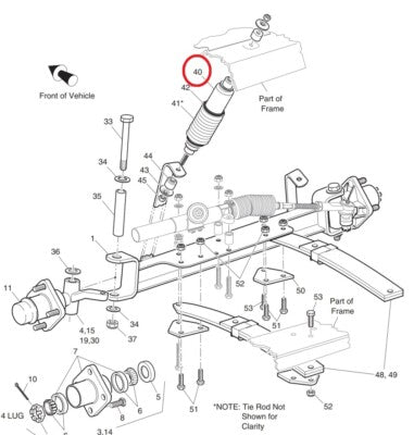 Front Shock Absorber For EZGO Marathon 70-94 & 2001.5-Up 70928-G01, 76419-G01