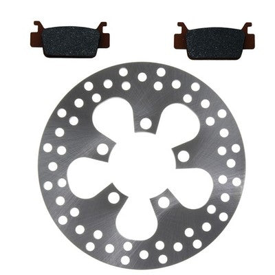 Solid Spare Rear Disc Brake Rotor & Semi-Metallic Brake Pads for Honda TRX700XX 2008-2009