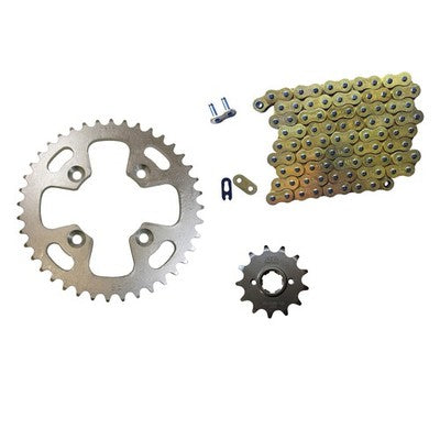 Solid Spare Gold 520x90 Drive Chain & 13/40 Sprockets for Honda ATC350X fits 1986