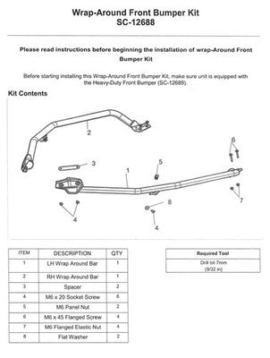 Solid Spare SPI Full Wrap-Around Side Bumpers for Ski-Doo Tundra 600 LT fits 2021-2023