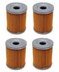 Solid Spare 4 Pack of Oil Filters for Suzuki Ozark 250 2002-2014 Replaces OEM# 16510-24501