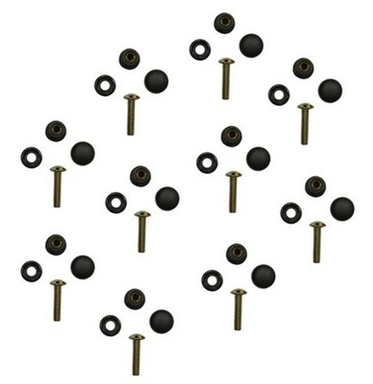 Solid Spare SPI Snowmobile Windshield Fastener Kit - Seals w/ Threaded Inserts Bolts & Caps