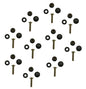 Solid Spare SPI Snowmobile Windshield Fastener Kit - Seals w/ Threaded Inserts Bolts & Caps