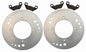 Solid Spare 2 Front Disc Brake Rotors & Semi-Metallic Pads for Polaris 2006 Hawkeye 300
