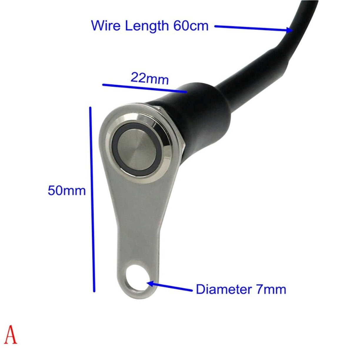 Solidspare ATV Motorcycle Switch Light LED ON OFF Latching Button Stainless steel bracket