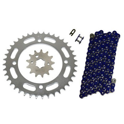 Solid Spare Blue 520x100 Drive Chain & 13/40 Sprockets for Yamaha Warrior 350 1987-1988