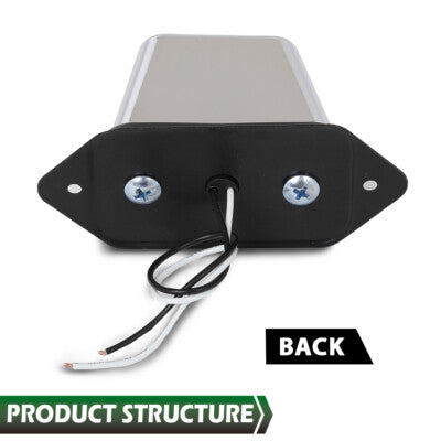 Solid Spare LED License Plate Light For Boat Trailer UTV ATV Chrome 12V DC Surface-Mount DOT