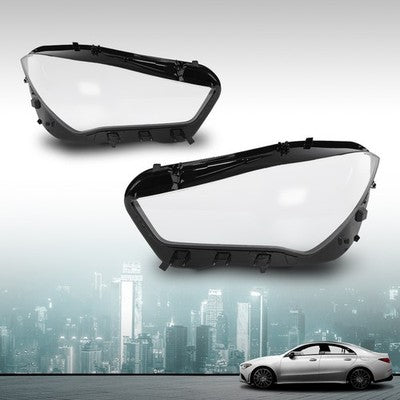 Solid Spare Fit For 2020-2022 Mercedes-Benz CLA Class W118 Headlight Headlamp Lens Cover