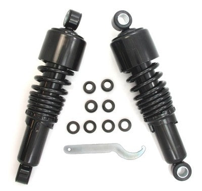 Solid Spare Pair of 10.5" Black Rear Shocks for Harley-Davidson Sportster fits 2004-2012