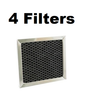 Solid Spare Filters for Broan BPSF30 97007696 Microwave Charcoal Filter Range Hood - 4 Pack
