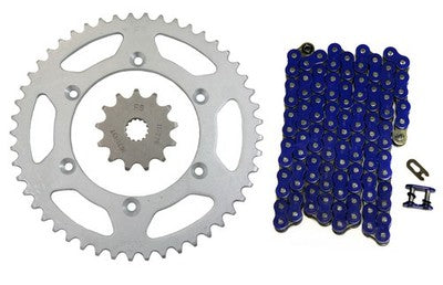 Solid Spare Blue 520x112 Drive Chain & 13/48 Sprockets for Yamaha YZ125 1999 2000 2001