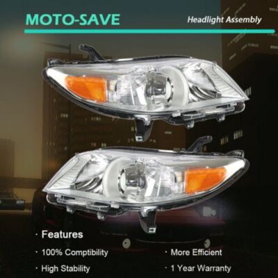 Solid Spare Fit For 2011 2012 2013 Toyota Sienna Headlight Pair Lamps Set LH&RH Replacement