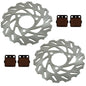 Solid Spare Both Wave Front Disc Brake Rotors Brake Pads for Honda TRX250EX TRX250X Sportrax