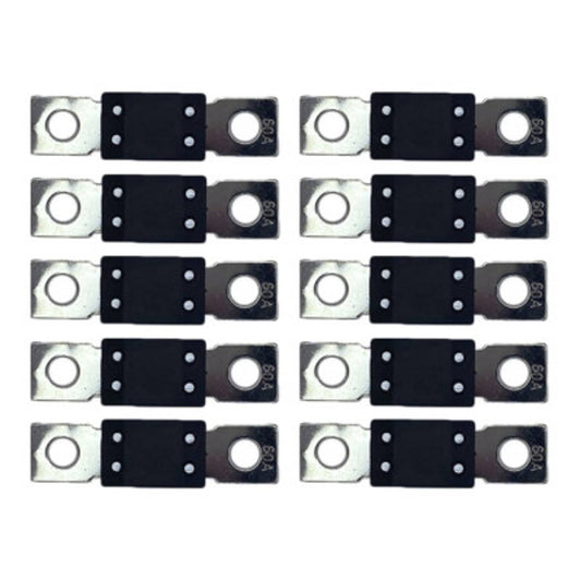 Solid Spare EZGO 60A MEGA FUSE 60 AMP 602632 Golf Cart Battery Charger Fuse - 10 Pack
