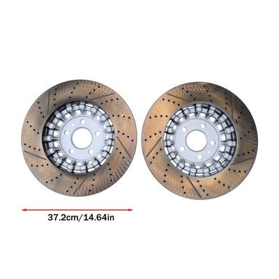 Set of 2 Rotors & Pads Front 375mm Vented Brake Disc For A6 A8 Q7 Q8 4M0615301AS