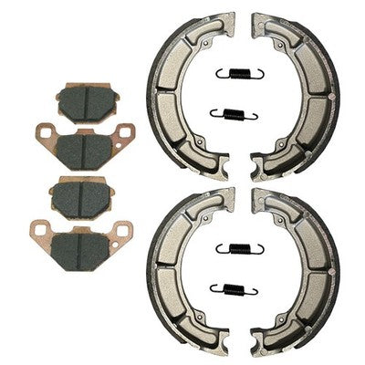 Solid Spare Front Brake Pads & Rear Brake Shoes for Kawasaki Bayou 300 2x4 fits 1988-2004