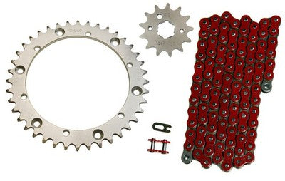 Solid Spare Red 520x98 Drive Chain & 13/40 Sprockets for Yamaha Warrior 350 1989-2004