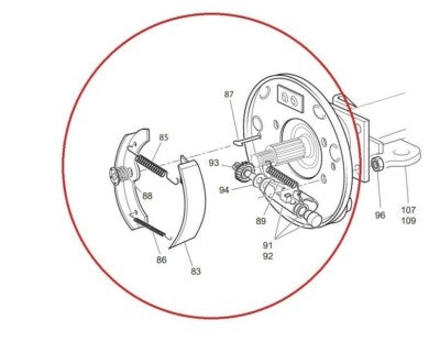 Brake Assembly Set + Brake Shoes for EZGO TXT Golf Cart 70998-G01 70998-G02