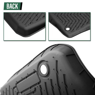 Solid Spare TPE Floor Mats Fit For 08-20 Dodge Grand Caravan All Weather Protection Liners
